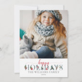 Festive Foliage Prettige feestdagen Floral Greetin Kaart (Voorkant)