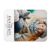 Festive Foliage Prettige feestdagen Floral Greetin Magneet (Horizontaal)