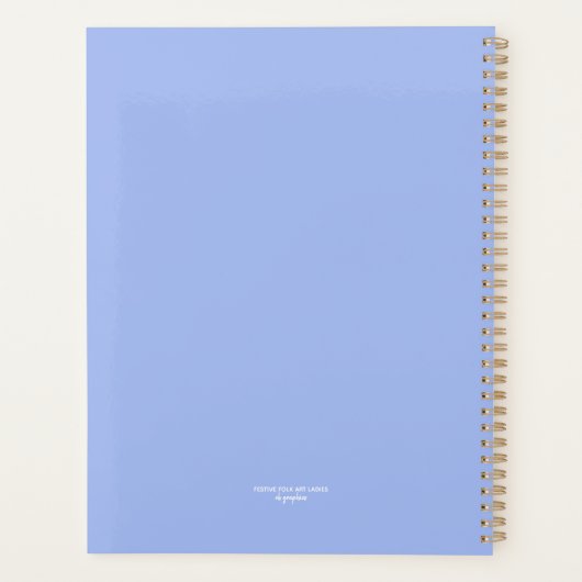 Festive Folk Art Ladies Simple Daily Agenda 2026 (Achterkant)