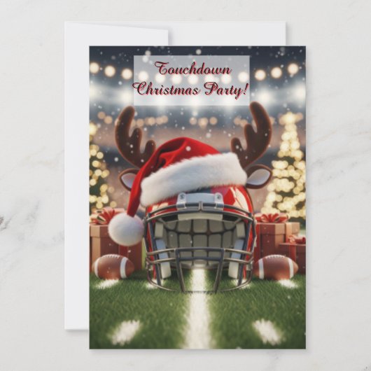 Festive Football Cheer – Holiday Game Invitation Kaart (Voorkant)