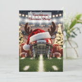Festive Football Cheer – Holiday Game Invitation Kaart (Staand voorkant)