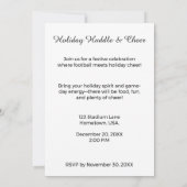 Festive Football Cheer – Holiday Game Invitation Kaart (Achterkant)