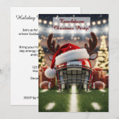 Festive Football Cheer – Holiday Game Invitation Kaart (Voorkant / Achterkant)