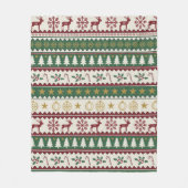 Festive Forest Christmas Throw Fleece Deken (Voorkant)
