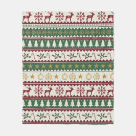 Festive Forest Christmas Throw Fleece Deken