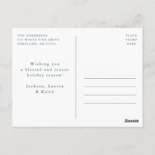 Festive Forest | Holiday-foto Briefkaart (Achterkant)