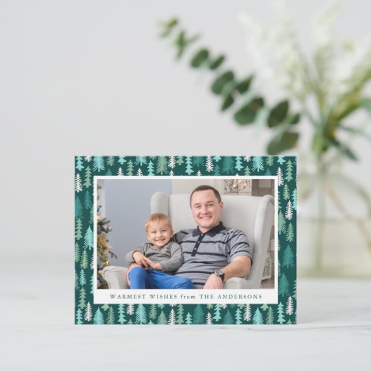 Festive Forest | Holiday-foto Briefkaart (Staand voorkant)