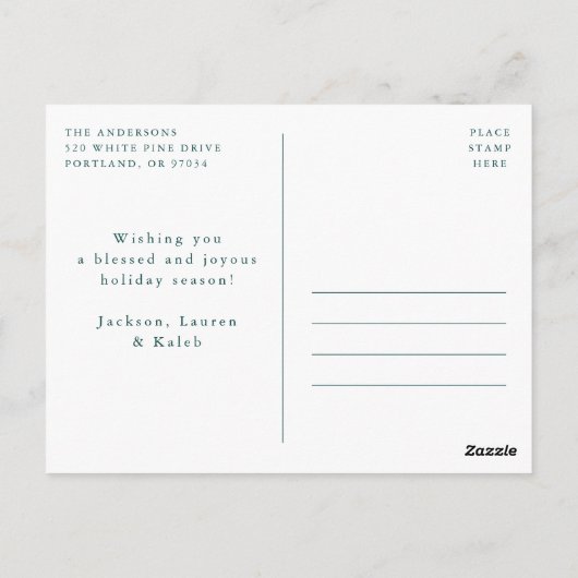 Festive Forest | Holiday-foto Briefkaart (Achterkant)