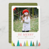 Festive Forest Holiday-fotokaarten Feestdagenkaart (Voorkant / Achterkant)