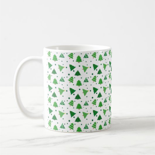 Festive Forest Pattern Koffiemok (Links)