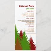 Festive Forest, Restaurant Slimline Menu (Voorkant)