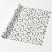 Festive Forest | wit | Vakantie Cadeaupapier (Uitgerold)