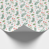 Festive Forest | wit | Vakantie Cadeaupapier (Hoek)
