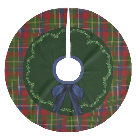 Festive Forrester Tartan Pset Tree Skirt Kerstboom Rok (Voorkant)