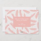 Festive fotoroze kerstfeestkaartje feestdagenkaart (Achterkant)