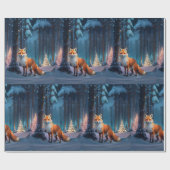 Festive Fox Cadeaupapier (Vlak)