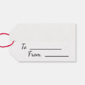 Festive Fox Cubs Gift Labels Cadeaulabel (Achterkant Horizontaal)