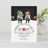 Festive Fox Cubs Invitation Kaart (Staand voorkant)