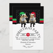 Festive Fox Cubs Invitation Kaart (Voorkant / Achterkant)