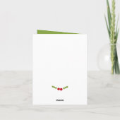 Festive Fox in een kerstmis, speciaal aangepast Feestdagen Kaart (Achterkant)