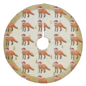 Festive Fox kerstboomrok Fleece Kerstboom Rok (Voorkant)