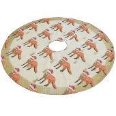 Festive Fox kerstboomrok Fleece Kerstboom Rok (Gekanteld)
