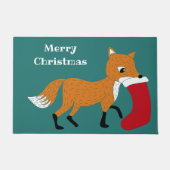 Festive Fox met een opstoppend kerstfeest Deurmat (Voorkant)