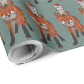 FESTIVE FOX & OWL Wrapping Paper Cadeaupapier (Rol Hoek)