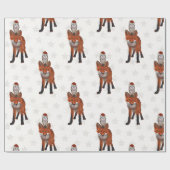 FESTIVE FOX & OWL Wrapping Paper Cadeaupapier (Vlak)