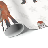 FESTIVE FOX & OWL Wrapping Paper Cadeaupapier (Rol Hoek)