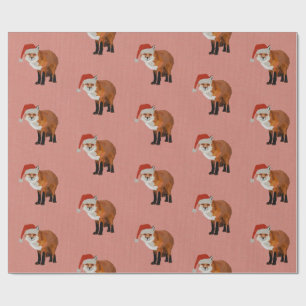FESTIVE FOX PINK Wrapping Paper Cadeaupapier