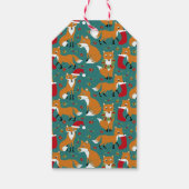 Festive Fox Wearing Kerstmis Wreath Personalized Cadeaulabel (Achterkant)