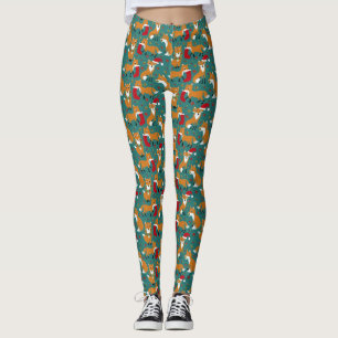 Festive Foxes Cute Pattered Kerstmis Leggings
