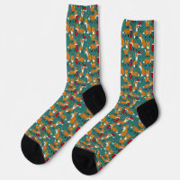 Festive Foxes Cute Pattered Kerstmis