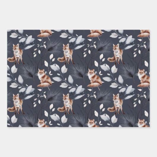 Festive Foxes Inpakpapier Vel (Voorkant 3)