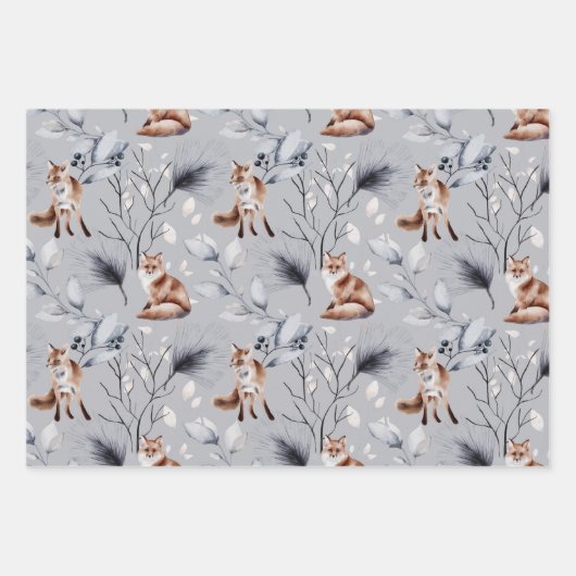 Festive Foxes Inpakpapier Vel (Voorkant 2)
