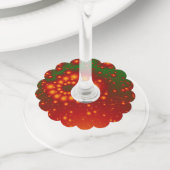 Festive Fractal Paper Wine Glass Labels (Dichtbij)