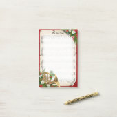 Festive French Horn Sheet Music Post-it® Notes (Op bureau)