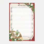 Festive French Horn Sheet Music Post-it® Notes (Voorkant)
