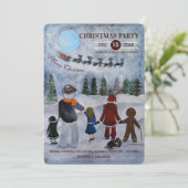Festive Friends Christmas Party Kaart (Staand voorkant)
