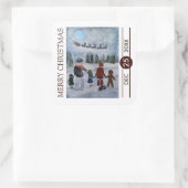 Festive Friends Christmas Vierkante Sticker (Tas)