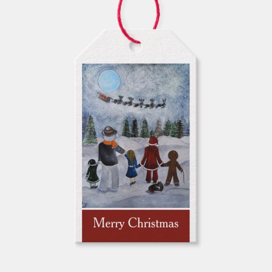 Festive Friends Painting by Alfred Fox Cadeaulabel (Voorkant)