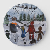 Festive Friends Painting by Alfred Fox Grote Klok (Voorkant)