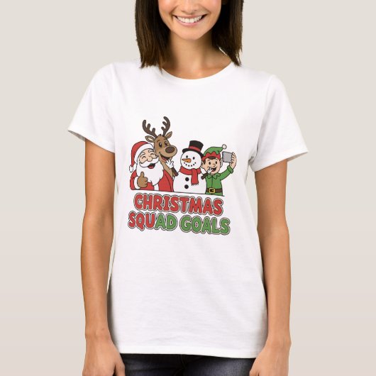 Festive Friends Selfie T-shirt (Voorkant)