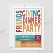 Festive Friendsgiving Dinner Party Uitnodigingen (Voorkant)