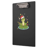 Festive Frog Joy - Cute Christmas Frog on Lily Pad Klembord (Links)