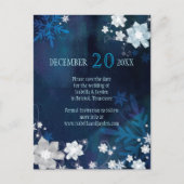 Festive Frosty Winter Wedding Save the Date Aankondigingskaart (Voorkant)