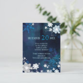 Festive Frosty Winter Wedding Save the Date Aankondigingskaart (Staand voorkant)