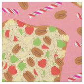 Festive Fruitcake & Candy Cane Holiday Stof (Close Up)