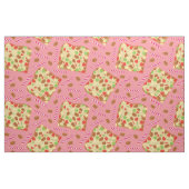 Festive Fruitcake & Candy Cane Holiday Stof (Fat Quarter)